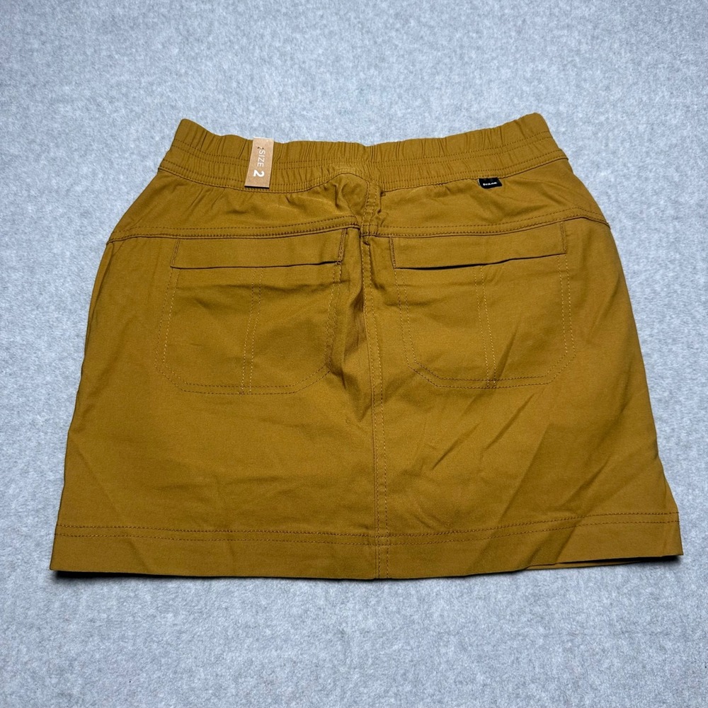 Prana Halle E-Waist Skort II Antique Bronze Brown Hiking Skirt Womens Size 2 NEW - Picture 2 of 4